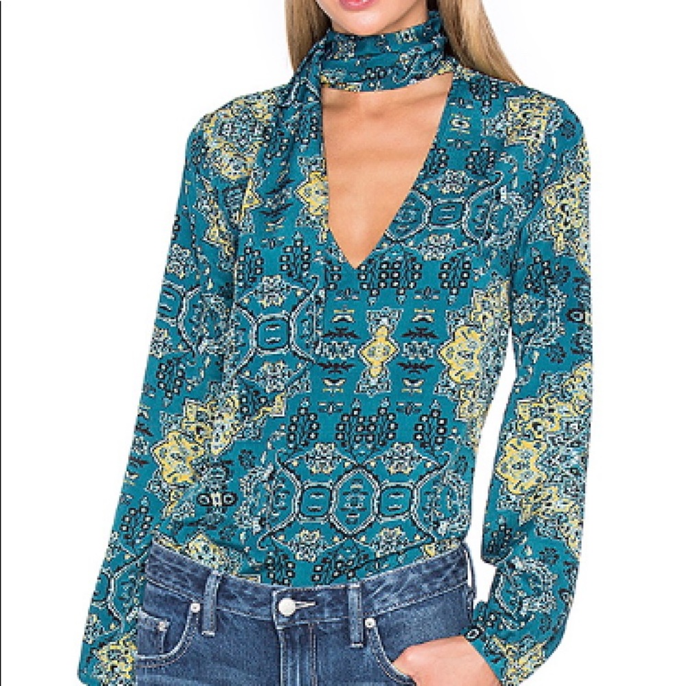 House of Harlow 1960 Tie Neck Blouse